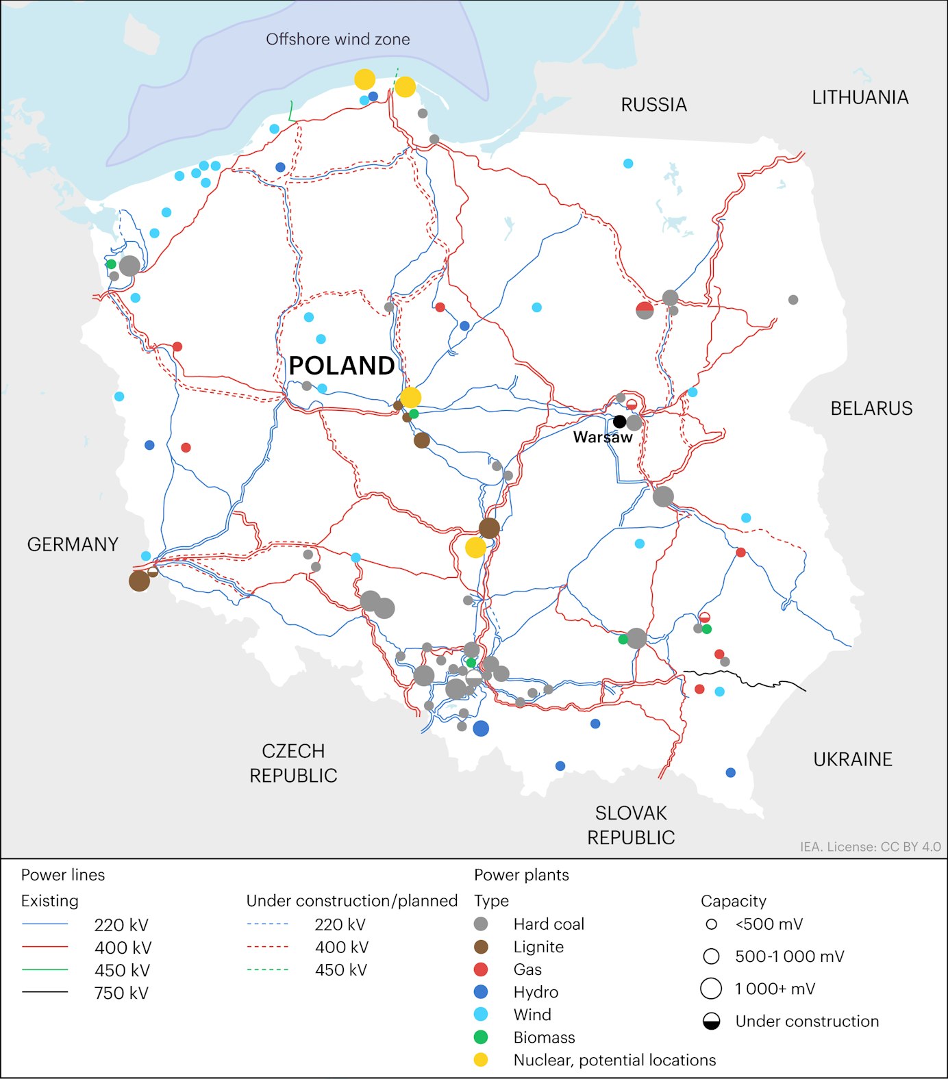 Map Of Polands Electricity Infrastructure