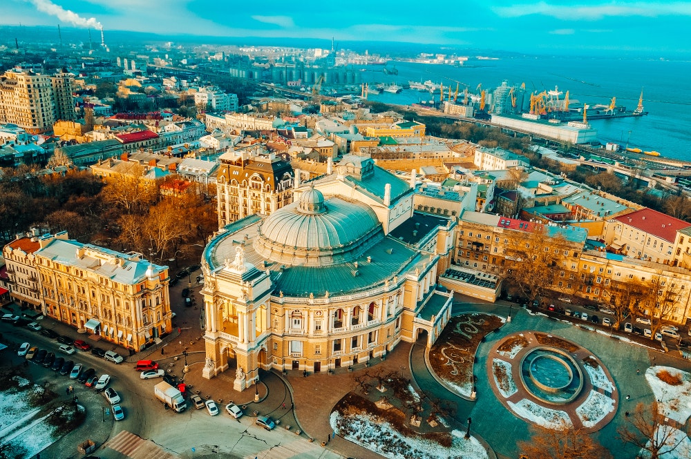 Aerial view of Odessa, Ukraine